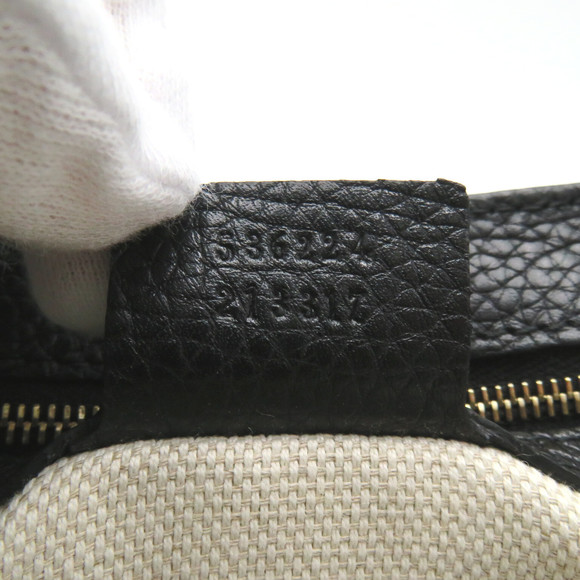 Gucci Soho Fringe Chain Shoulder Bag Leather Black - Picture 7 of 8